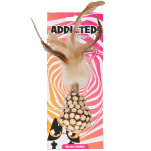 Addicted! Wooden Wobbler with Feathers