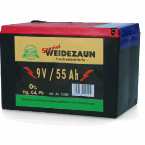 Batterij EG super 9V / 55Ah (H11,5 x L16,5 x B11,2 cm) 55 Ah