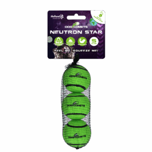 Dog Comets Tennisbal Met Pieper Neutron Star S Groen (3-pack)