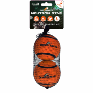 Dog Comets Tennisbal Met Pieper Neutron Star L Oranje (2-pack)