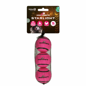Dog Comets Tennisbal Starlight S Roze (3-pack)