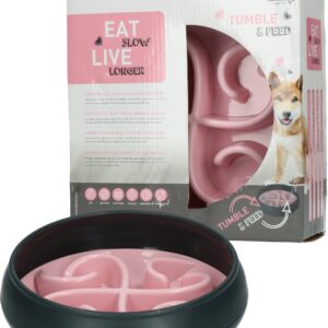 Eat Slow Live Longer Tumble Feeder Roze