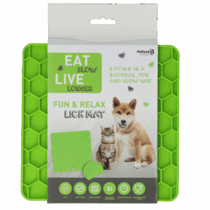Eat Slow Live Longer Lick Mat Honeycomb Groen