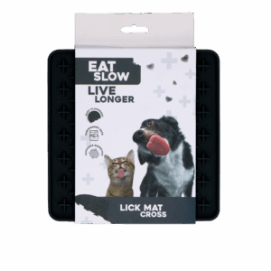 Eat Slow Live Longer Lick Mat Cross Grijs