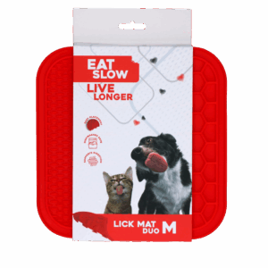 Eat Slow Live Longer Lick Mat Duo M Rood