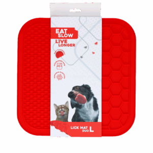 Eat Slow Live Longer Lick Mat Duo L Rood