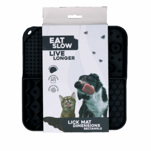 Eat Slow Live Longer Lick Mat Dimensions Rectangle Grijs