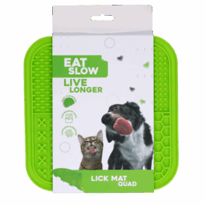 Eat Slow Live Longer Lick Mat Quad Groen