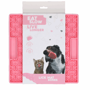 Eat Slow Live Longer Lick Mat Bones Roze