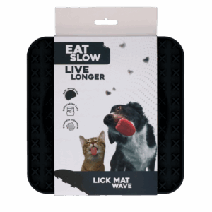 Eat Slow Live Longer Lick Mat Wave Grijs