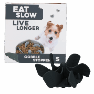 Eat Slow Live Longer Gobble Stopper Grijs S