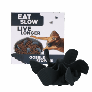 Eat Slow Live Longer Gobble Stopper Grijs M