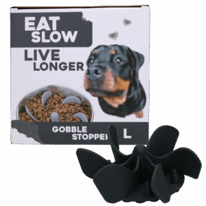 Eat Slow Live Longer Gobble Stopper Grijs L