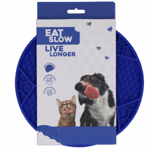 Eat Slow Live Longer Lick Mat Soccer Ball Blauw