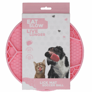 Eat Slow Live Longer Lick Mat Soccer Ball Roze