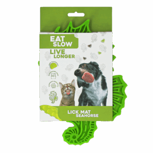Eat Slow Live Longer Lick Mat Seahorse Groen