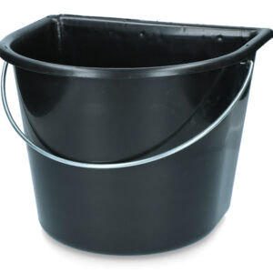 Emmer met vlakke kant 15 l Zwart