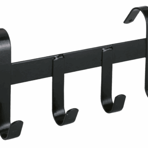 Halsterhouder metaal met 4 ophanghaken zwart