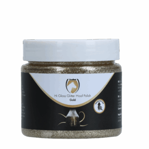 Excellent Horse Hi Gloss Glitter Hoof Polish Gold 150 ml