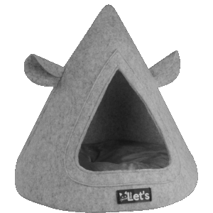 Let's sleep Pet Cave TeePee Grijs