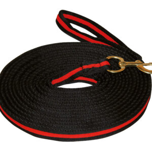 Longeerlijn zwart soft 8 meter Rood