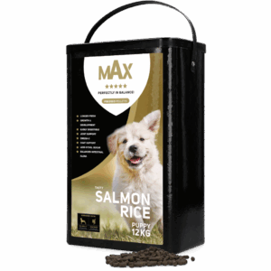 Max Puppy Geperste Brokken Zalm & Rijst 12 kg
