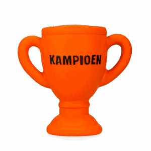 Oranje Latex Hondenspeeltjes WK Beker