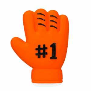 Oranje Latex Hondenspeeltjes WK Handschoen