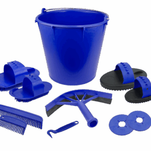 Poetsset van 10 items in emmer Blauw
