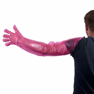 Wegwerphandschoenen Vet Roze