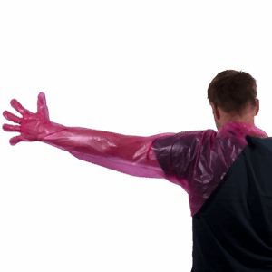 Wegwerp handschoen Schoudermodel roze